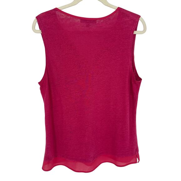 Anthropologie Sanctuary Pink Sleeveless Linen Blouse V-Neck Workwear Casual S - Picture 2 of 6